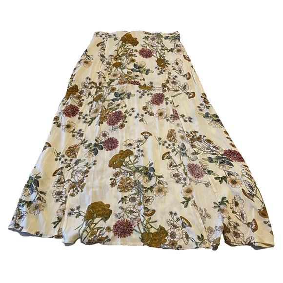 Davi & Dani Midi Skirt Womens Medium Sexy High Slit Flowing Cottage Core Skirt - Picture 4 of 16